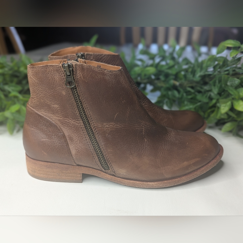 Kork-Ease Riley Brown Leather Ankle Boots Size 9M